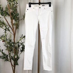 AG Adriano Goldschmied Women's White Skinny Jeans Sz 27 (B3)